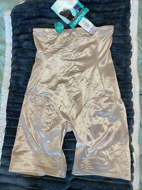 NWT Cupid Comfortable Firm High-Waisted Tummy Control Thigh Shaper Beige Size XL